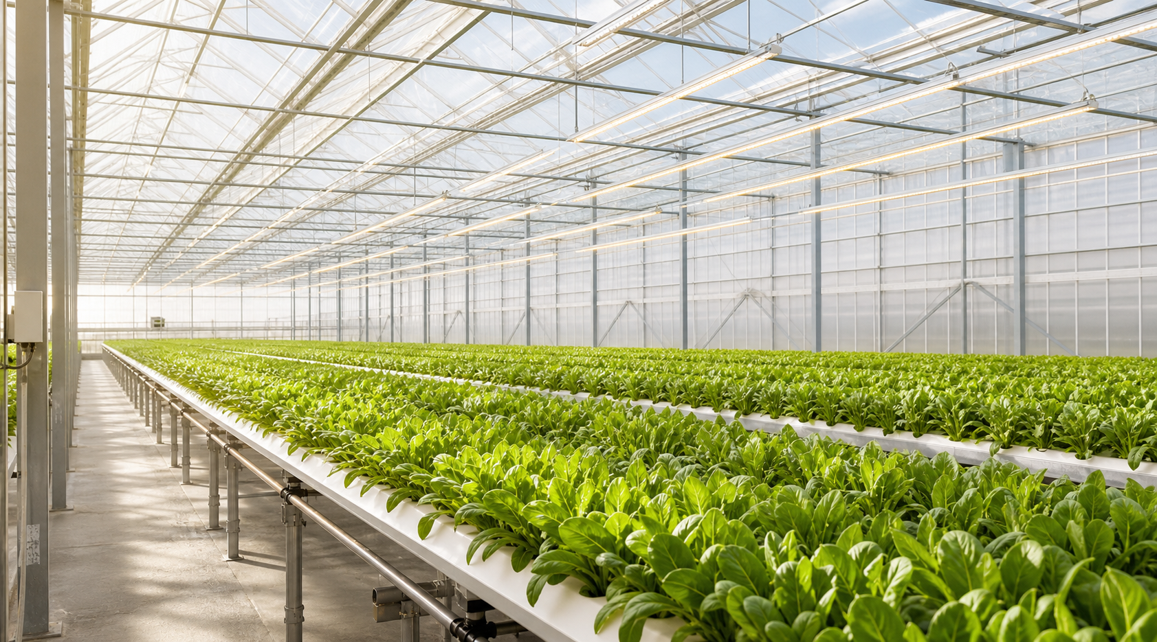 Modern greenhouse with supplemental lighting